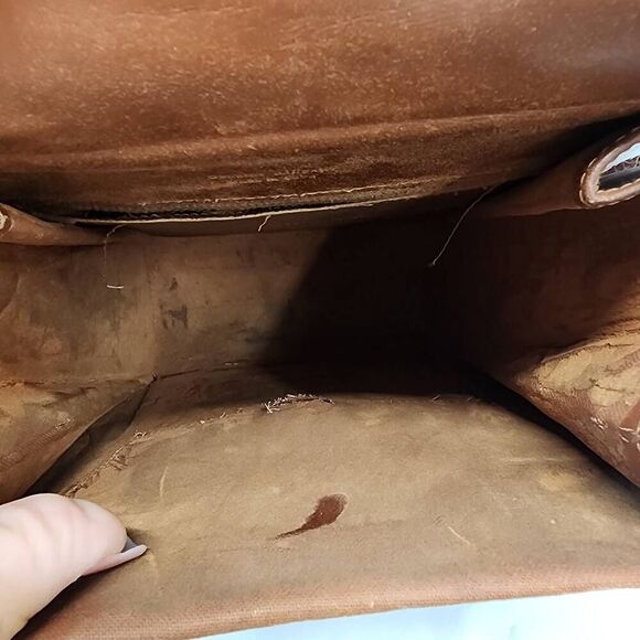 Vintage Genuine Alligator Leather Brown adjustable Shoulder Small Handbag - Picture 13 of 13